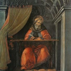 St. Augustine in his cell